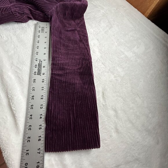 Anthropologie Elevenses Womens Purple Corduroy Cropped Blazer Jacket Size 6 - Picture 8 of 9